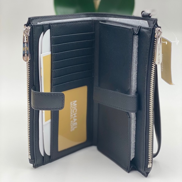 Michael Kors Lg Double Zip Peyton Wallet Black - Picture 6 of 10